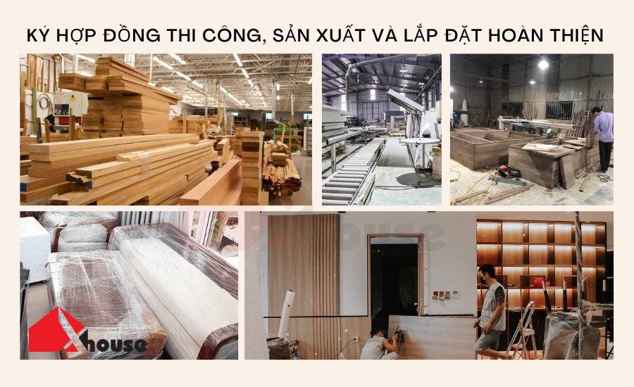 Ký hợp đồng thi công, sản xuất và lắp đặt hoàn thiện