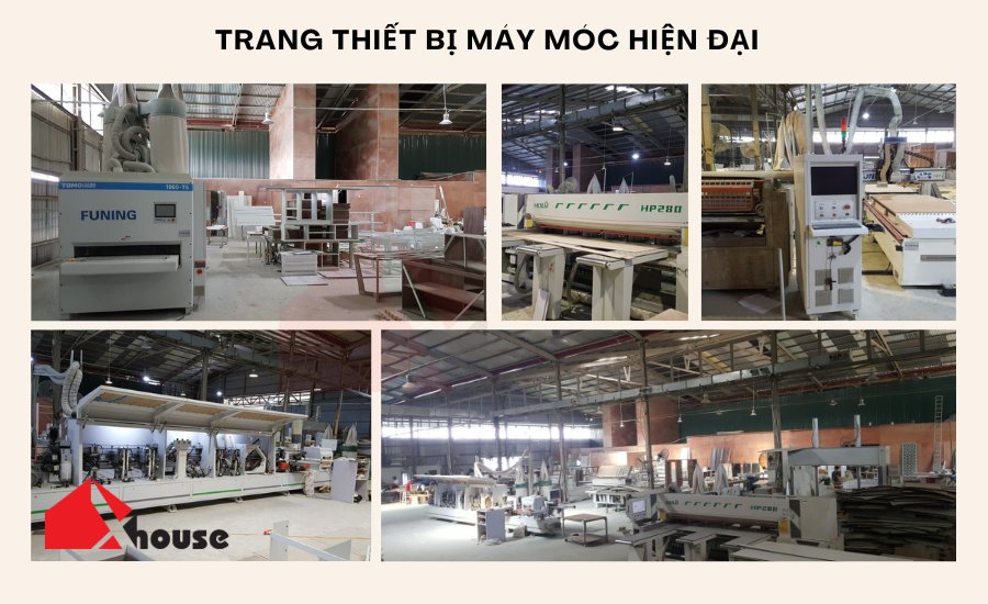 Xưởng sản xuất nội thất Minh Long PlyWood được đầu tư trang thiết bị hiện đại